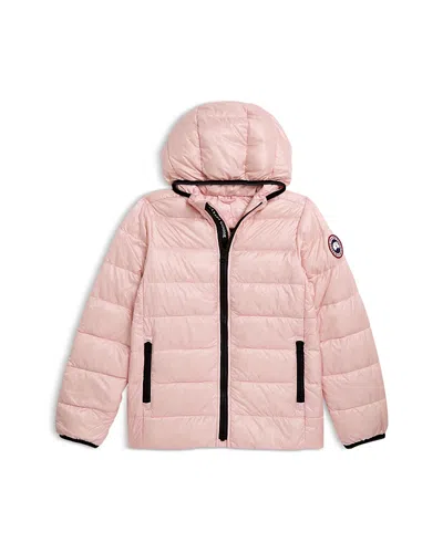 Canada Goose Unisex Crofton Hooded Down Puffer Coat - Big Kid In Pink