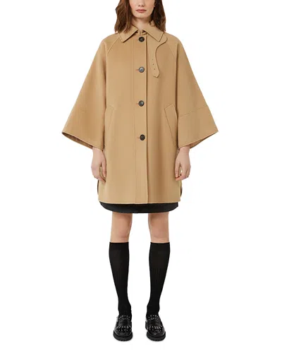 Weekend Max Mara Rufo Single-breasted Wool Coat In Brown