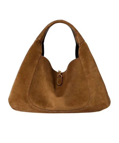 Gucci Softbit Shoulder Bag Maxi Size In Brown