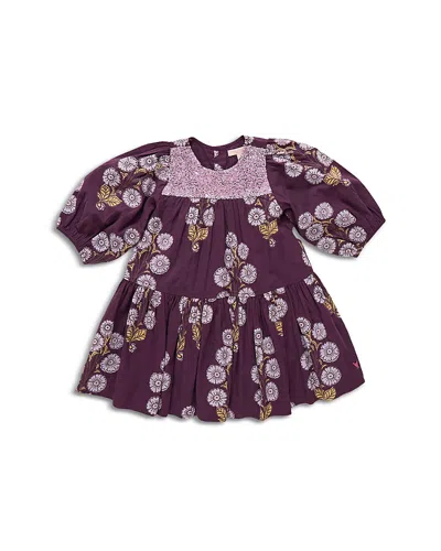 Pink Chicken Girls' Fione Printed Dress - Little Kid In Purple