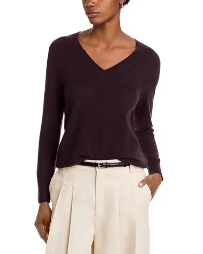 C By Bloomingdale's Cashmere Cashmere V Neck Sweater - Exclusive In Brown