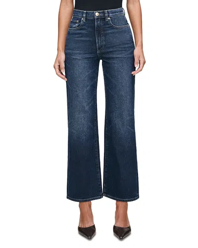 Dl1961 Karmine Sculptsystem High Rise Ankle Refined Wide Leg Jeans In Dark Sea In Blue