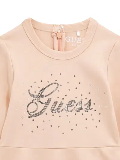 Guess Logo-embellished Dress In Pink