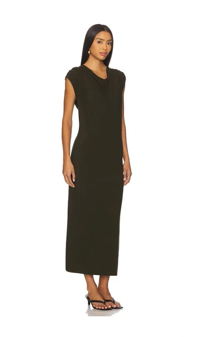 Vince Draped Cowl Neck Dress In Black