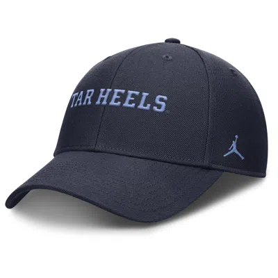 Jordan Men's Navy North Carolina Tar Heels 2025 On-field Rise Performance Adjustable Hat In Blue