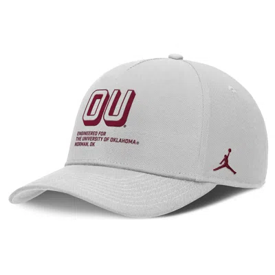 Jordan Men's Oklahoma On-field Primetime Rise  Brand College Adjustable Hat In Gray