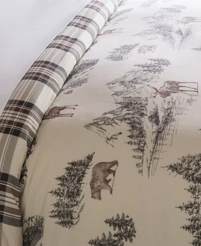 Levtex Home Lodge Toile Reversible 3-pc. Comforter Set, King In Multi