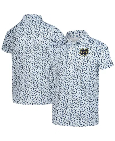 Garb Big Boys And Girls White Notre Dame Fighting Irish Tom Allover Print Performance Polo Shirt In Multi