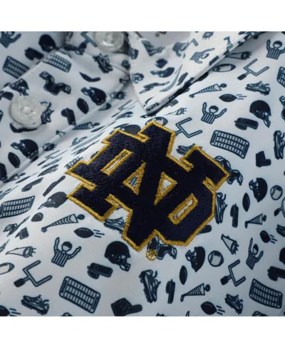 Garb Big Boys And Girls White Notre Dame Fighting Irish Tom Allover Print Performance Polo Shirt In Multi