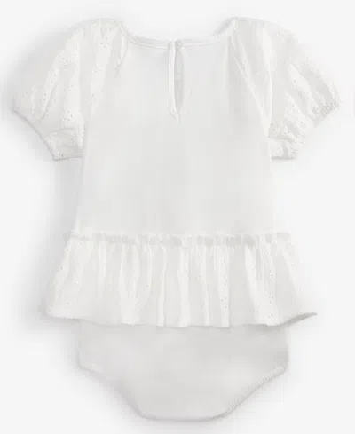 First Impressions Baby Girls Eyelet-detail Sunsuit, Exclusively At Macy's In White