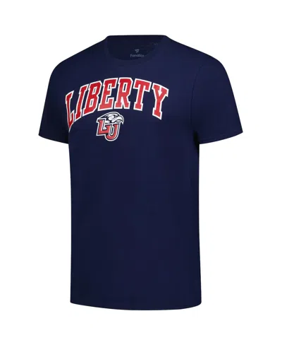Fanatics Unlabeled Men's Navy Liberty Flames Basic Arch T-shirt In Blue