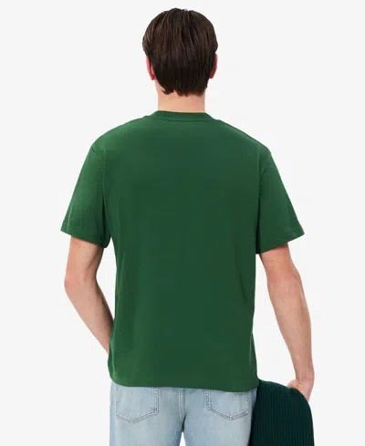 Lacoste Green Embroidered Logo T-shirt In Green