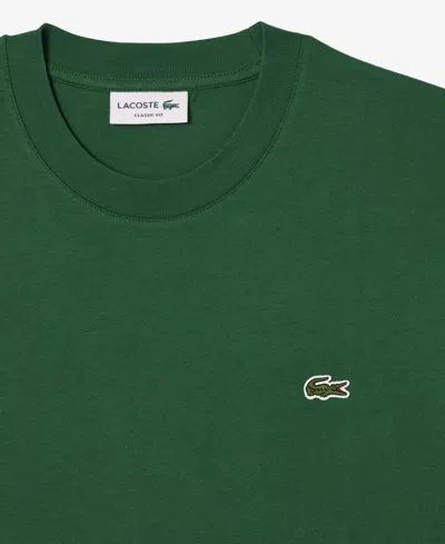 Lacoste Green Embroidered Logo T-shirt In Green