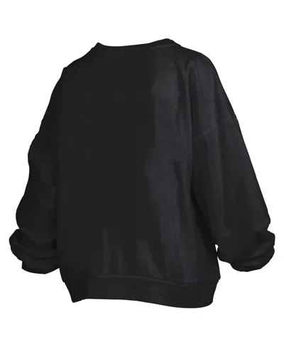 Pressbox Women's Black Oklahoma Sooners Big Aug Script Janice Oversized Pullover Sweatshirt In Black