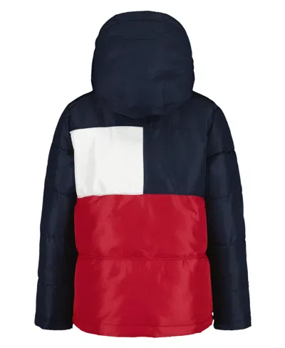 Tommy Hilfiger Boys 8-20 Color Block Puffer Jacket In Multi