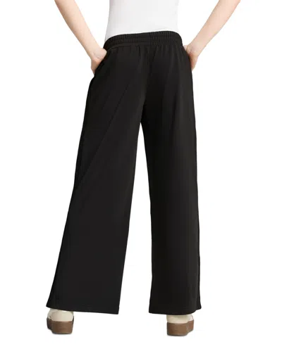 Puma Wardrobe Essentials Women's Low Rise Popper Pants In Black