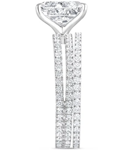 Badgley Mischka Certified Lab Grown Diamond Radiant Bridal Set (3 Ct. T.w.) In 14k Gold In White