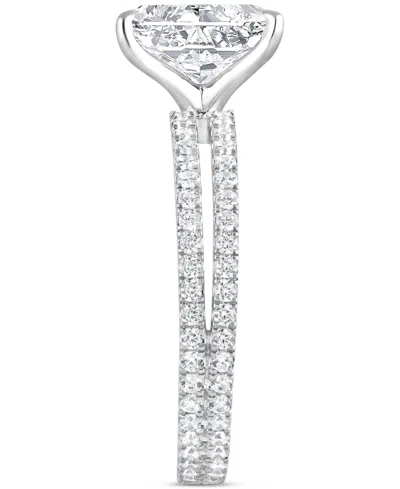 Badgley Mischka Certified Lab Grown Diamond Radiant Bridal Set (3 Ct. T.w.) In 14k Gold In White