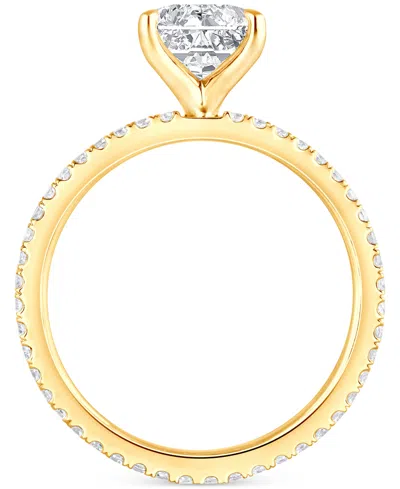 Badgley Mischka Certified Lab Grown Diamond Radiant Bridal Set (3 Ct. T.w.) In 14k Gold In Gold