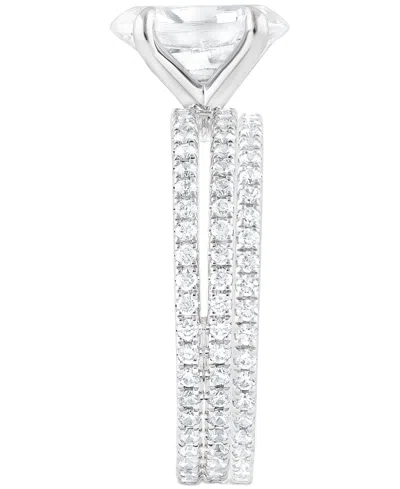 Badgley Mischka Certified Lab Grown Diamond Oval Bridal Set (3 Ct. T.w.) In 14k Gold In Metallic