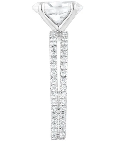 Badgley Mischka Certified Lab Grown Diamond Oval Bridal Set (3 Ct. T.w.) In 14k Gold In Metallic