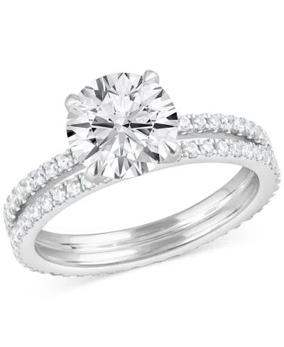 Badgley Mischka Certified Lab Grown Diamond Bridal Set (3 Ct. T.w.) In 14k Gold In Metallic