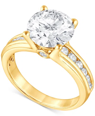 Badgley Mischka Bagley Mischka Certified Lab Grown Diamond Channel Set Engagement Ring (4 Ct. T.w.) In 14k Gold In Gold
