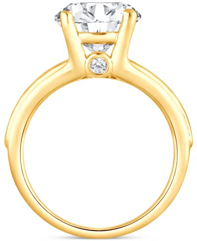 Badgley Mischka Bagley Mischka Certified Lab Grown Diamond Channel Set Engagement Ring (4 Ct. T.w.) In 14k Gold In Gold