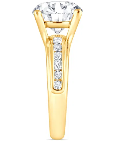 Badgley Mischka Bagley Mischka Certified Lab Grown Diamond Channel Set Engagement Ring (4 Ct. T.w.) In 14k Gold In Gold