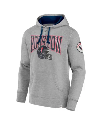 Fanatics Men's Heather Gray Houston Texans Label Maker Pullover Hoodie In Gray