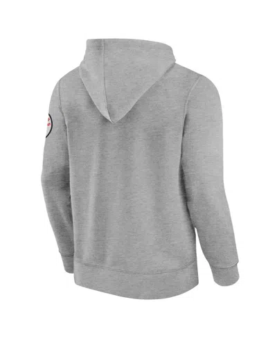 Fanatics Men's Heather Gray Houston Texans Label Maker Pullover Hoodie In Gray
