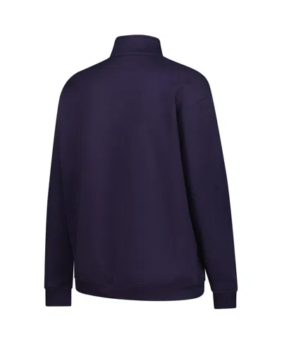 Fanatics Women's Navy/gold Notre Dame Fighting Irish Plus Size Quarter-zip Pullover In Multi