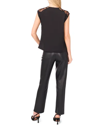 Vince Camuto Drape Neck Tank Top In Black