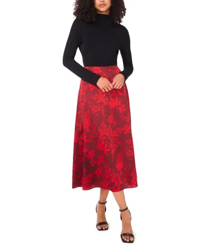 Vince Camuto Women's A-line Midi Skirt In Red