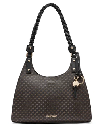 Calvin Klein Women's Shelly Mini Signature Satchel In Black