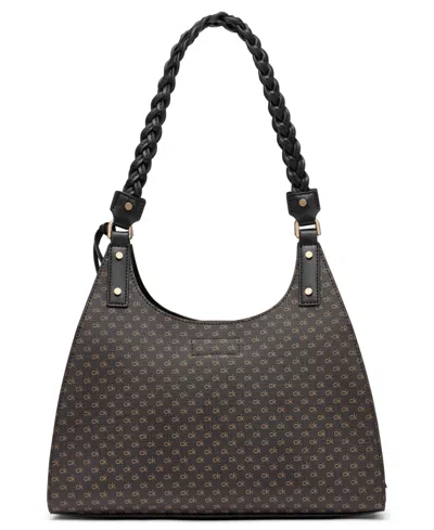 Calvin Klein Women's Shelly Mini Signature Satchel In Black