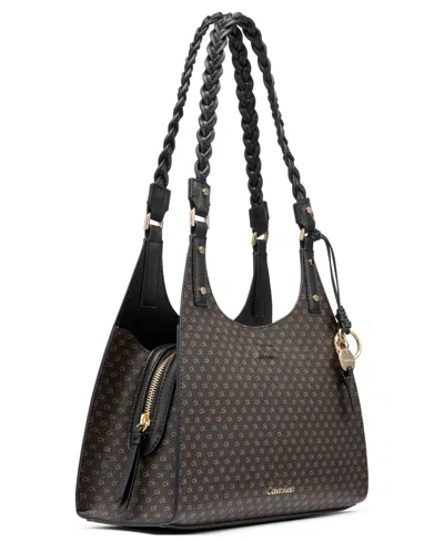 Calvin Klein Women's Shelly Mini Signature Satchel In Black