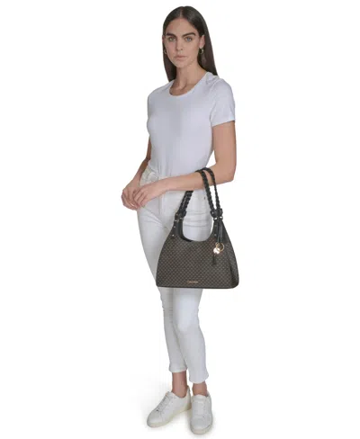 Calvin Klein Women's Shelly Mini Signature Satchel In Black