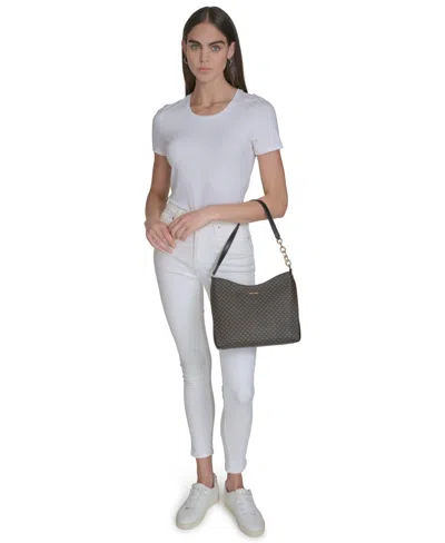 Calvin Klein Women's Nova Top Zipper Mini Signature Chain Shoulder Bag In Black