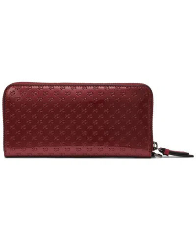Calvin Klein Women's Moon Signature Embossed Boxed Wallet In Burgundy