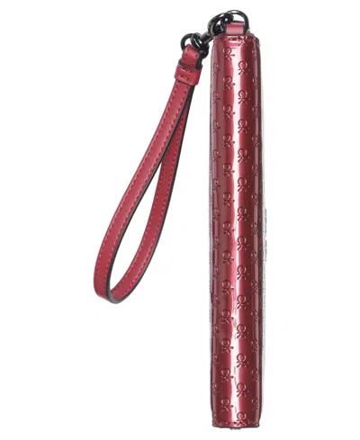 Calvin Klein Women's Moon Signature Embossed Boxed Wallet In Burgundy