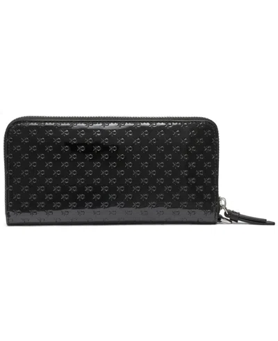 Calvin Klein Women's Moon Signature Embossed Boxed Wallet In Black