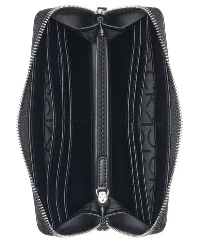 Calvin Klein Women's Moon Signature Embossed Boxed Wallet In Black