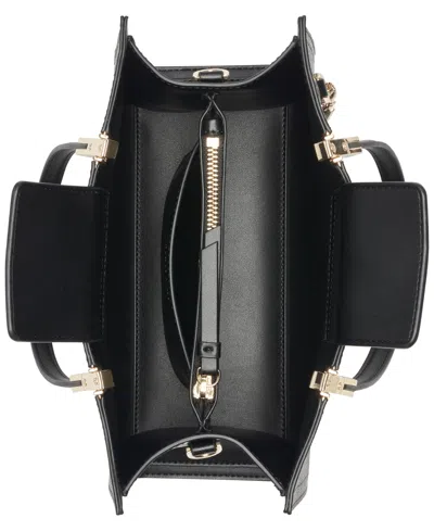 Calvin Klein Women's Verne Mini Signature Convertible Satchel With Charm In Brown