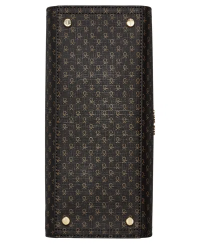 Calvin Klein Women's Verne Mini Signature Convertible Satchel With Charm In Brown