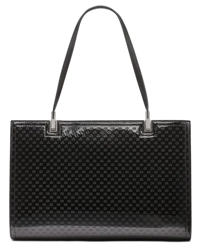 Calvin Klein Women's Verne Signature Embossed Tote Bag With Charm In Black