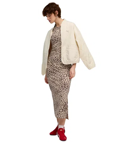 Puma Leo Luxe Women's Slim All-over Print Dress In Multi
