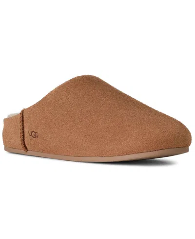 Ugg Slip-on Sandals With Smooth Suede Exterior In Brown