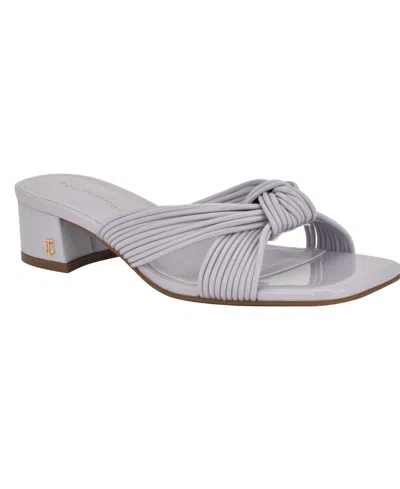 Tommy Hilfiger Women's Philie Knotted Crisscross Block Heel Sandals In Purple