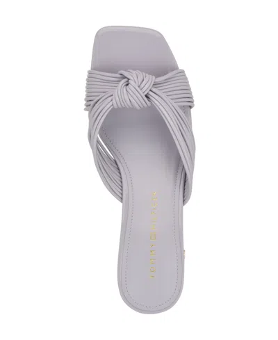 Tommy Hilfiger Women's Philie Knotted Crisscross Block Heel Sandals In Purple